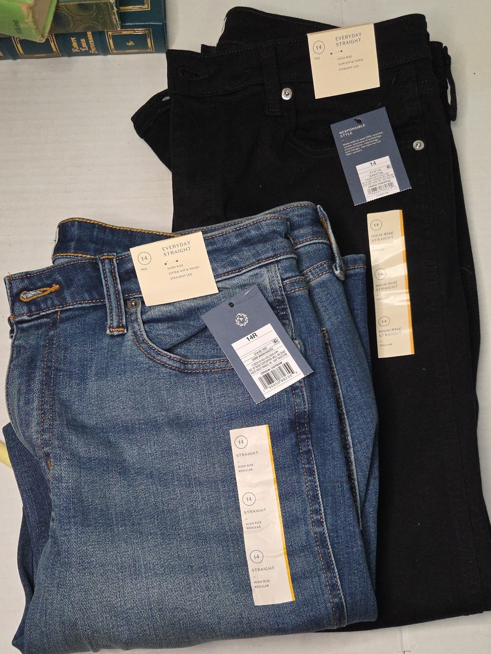 Target Everyday Straight Womens Jeans - Blue and Black Lot Of 2 NWT